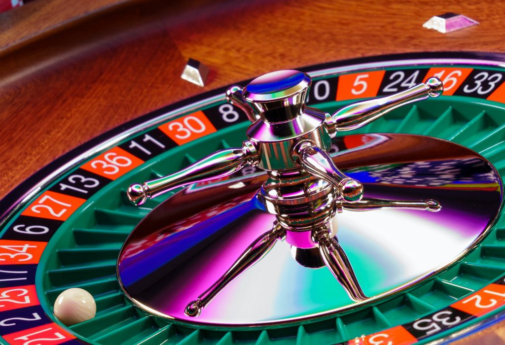 Roulette table close up at the Casino